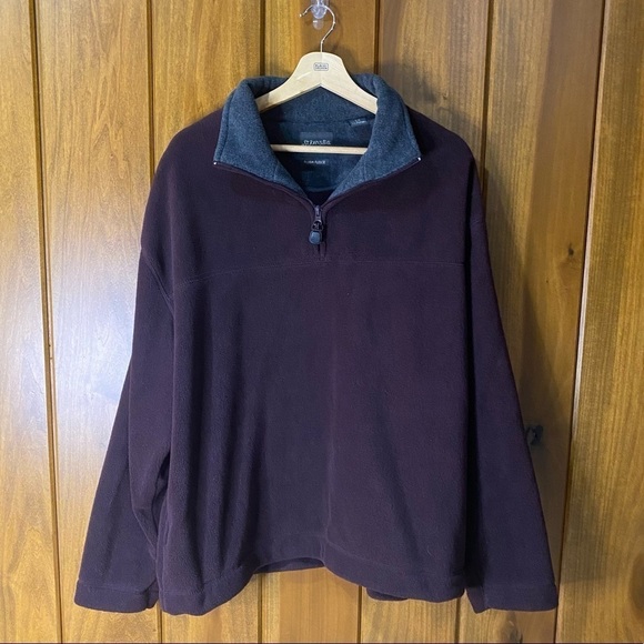 St. John's Bay: Men's Plush Fleece Pullover 1/4 Zip Up Jacket Sweater Large - Picture 2 of 11